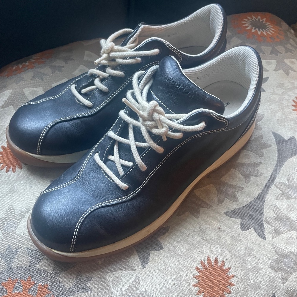 Rockport Black Leather bowling style Sneakers